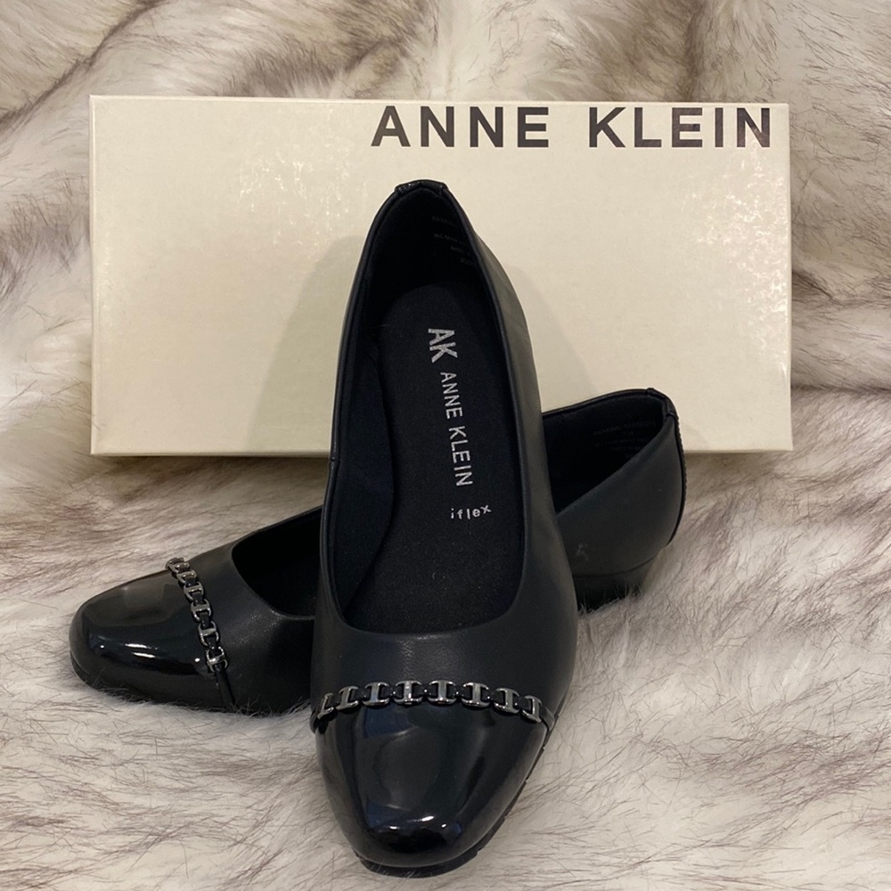 Anne Klein Black Mimi Wedge